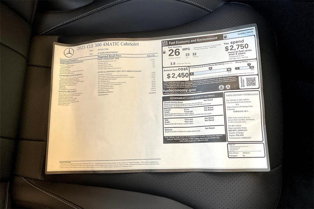 new 2025 Mercedes-Benz CLE 300 car, priced at $74,230