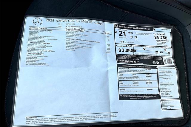 new 2025 Mercedes-Benz AMG GLC 43 car, priced at $76,070