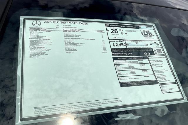 new 2025 Mercedes-Benz GLC 300 car, priced at $65,645