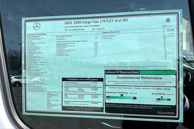 new 2025 Mercedes-Benz Sprinter 2500 car, priced at $70,244