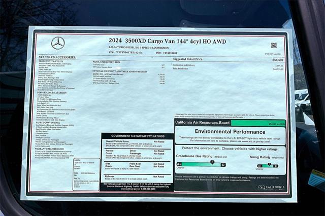 new 2024 Mercedes-Benz Sprinter 3500XD car, priced at $68,535