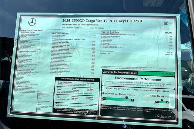 new 2025 Mercedes-Benz Sprinter 3500XD car, priced at $101,143