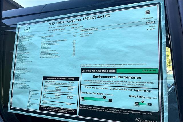 new 2025 Mercedes-Benz Sprinter 3500XD car, priced at $79,436