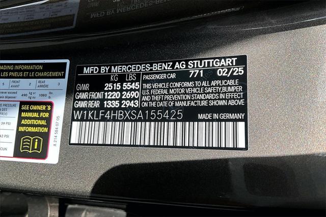 new 2025 Mercedes-Benz E-Class car, priced at $68,095