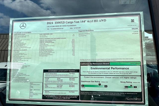 new 2024 Mercedes-Benz Sprinter 3500XD car, priced at $75,028