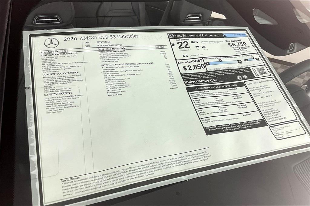 new 2026 Mercedes-Benz AMG CLE 53 car, priced at $98,660