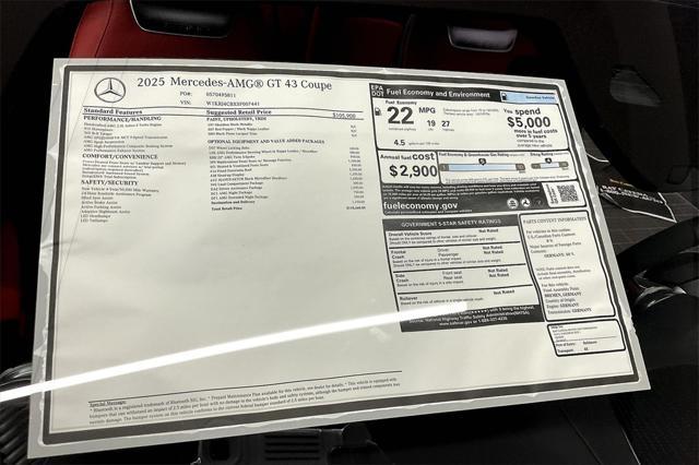 new 2025 Mercedes-Benz AMG GT 43 car, priced at $118,460