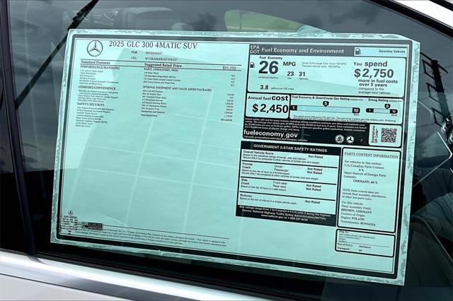 new 2025 Mercedes-Benz GLC 300 car, priced at $57,620
