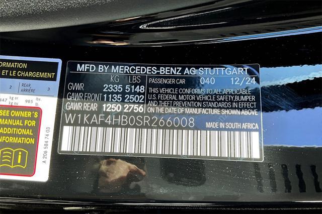 new 2025 Mercedes-Benz C-Class car, priced at $52,050