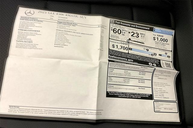 new 2025 Mercedes-Benz GLE 450e car, priced at $78,385