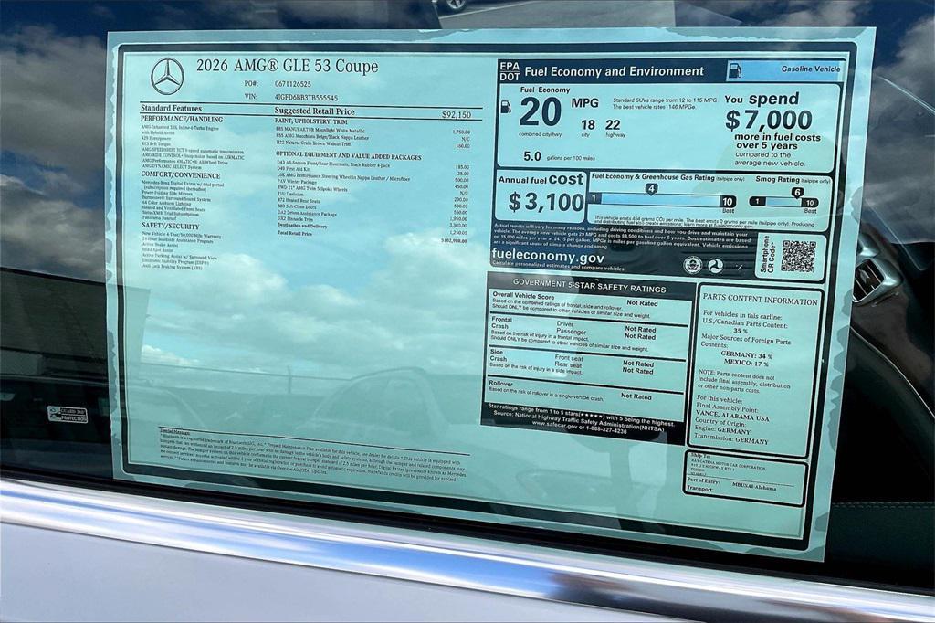 new 2026 Mercedes-Benz AMG GLE 53 car, priced at $102,980