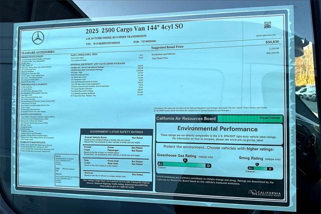 new 2025 Mercedes-Benz Sprinter 2500 car, priced at $60,320