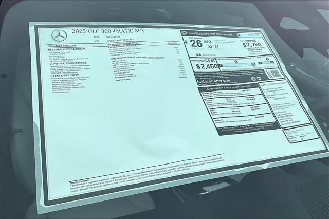 new 2025 Mercedes-Benz GLC 300 car, priced at $60,035