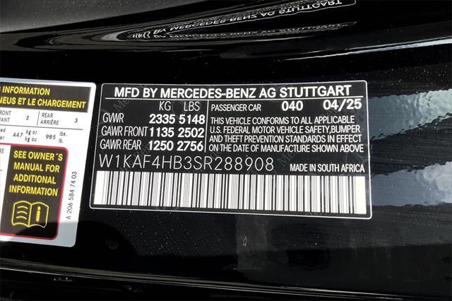 new 2025 Mercedes-Benz C-Class car, priced at $52,885
