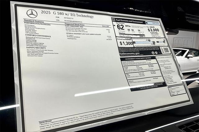 new 2025 Mercedes-Benz G-Class car, priced at $187,400
