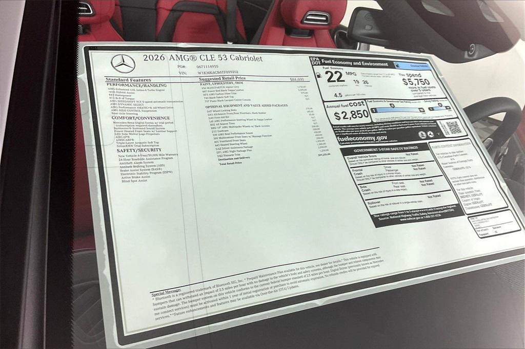 new 2026 Mercedes-Benz AMG CLE 53 car, priced at $99,255