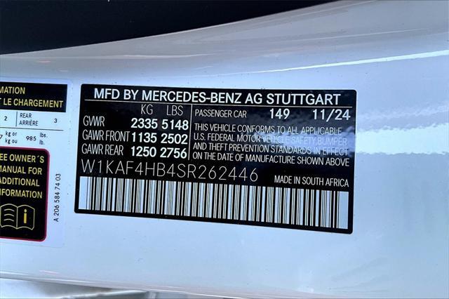 new 2025 Mercedes-Benz C-Class car, priced at $54,690