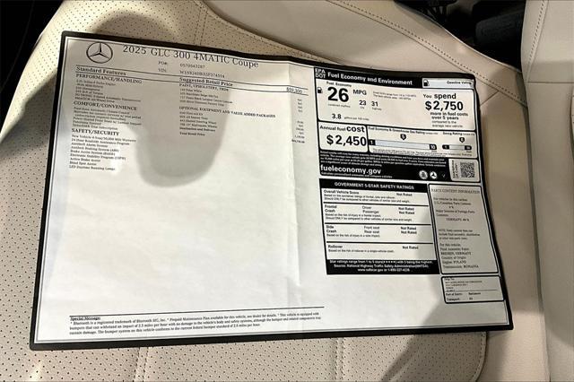 new 2025 Mercedes-Benz GLC 300 car, priced at $60,735