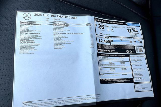 new 2025 Mercedes-Benz GLC 300 car, priced at $66,705
