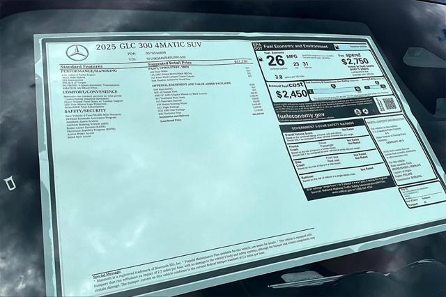 new 2025 Mercedes-Benz GLC 300 car, priced at $60,485