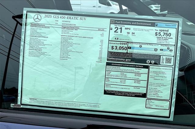 new 2025 Mercedes-Benz GLS 450 car, priced at $104,110