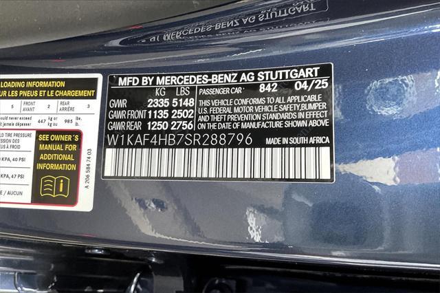 new 2025 Mercedes-Benz C-Class car, priced at $54,885