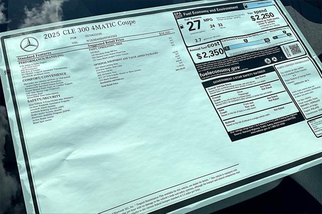 new 2025 Mercedes-Benz CLE 300 car, priced at $60,145