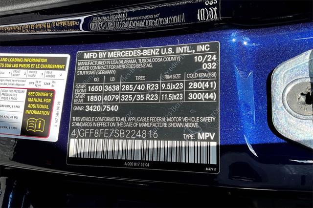 new 2025 Mercedes-Benz GLS 580 car, priced at $128,220