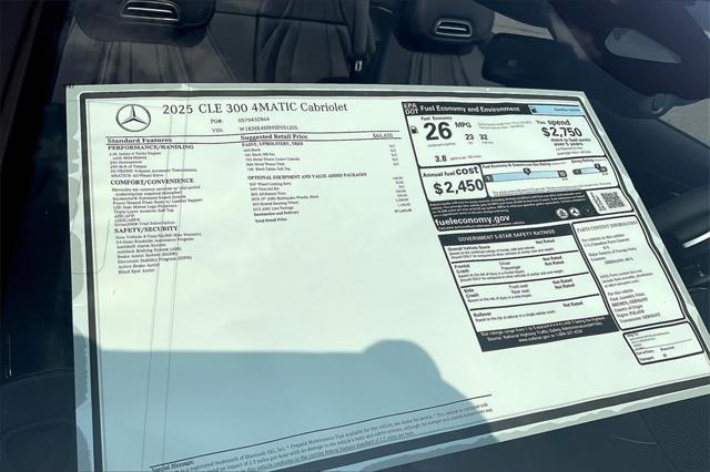 new 2025 Mercedes-Benz CLE 300 car, priced at $71,695