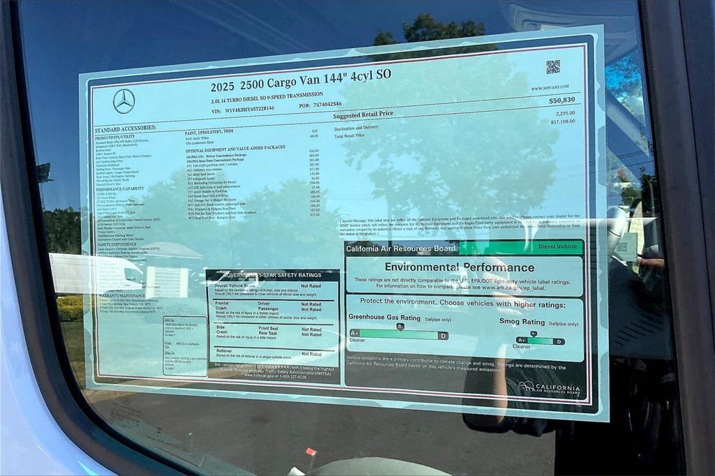 new 2025 Mercedes-Benz Sprinter 2500 car, priced at $57,108