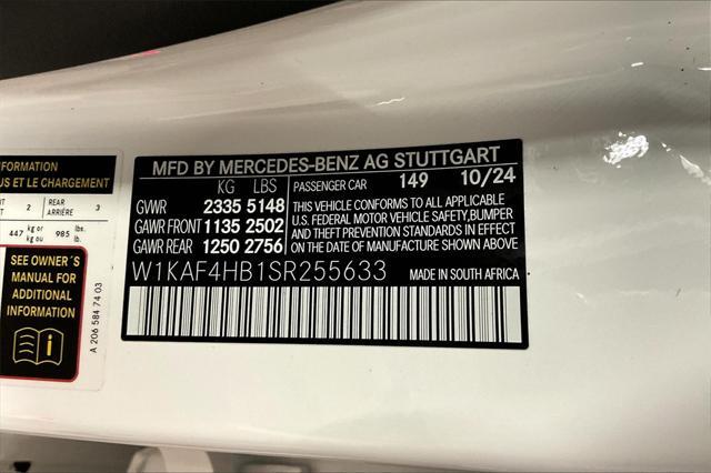 new 2025 Mercedes-Benz C-Class car, priced at $52,050