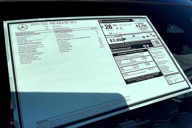 new 2025 Mercedes-Benz GLC 300 car, priced at $58,370