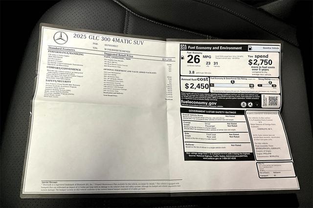new 2025 Mercedes-Benz GLC 300 car, priced at $60,055
