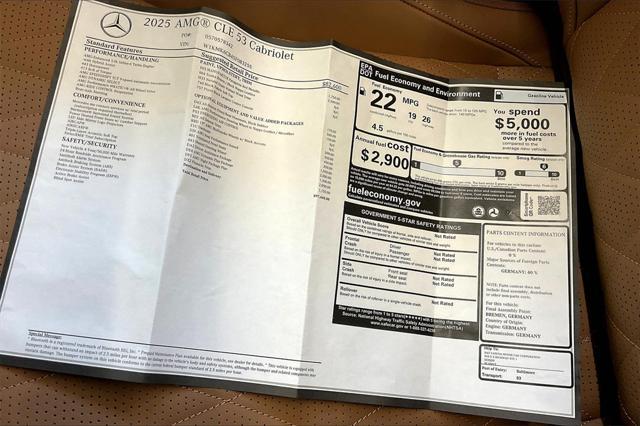 new 2025 Mercedes-Benz AMG CLE 53 car, priced at $97,660