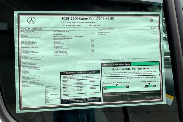 new 2025 Mercedes-Benz Sprinter 2500 car, priced at $68,783