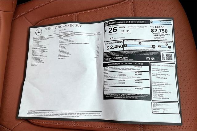 new 2025 Mercedes-Benz GLC 300 car, priced at $57,630