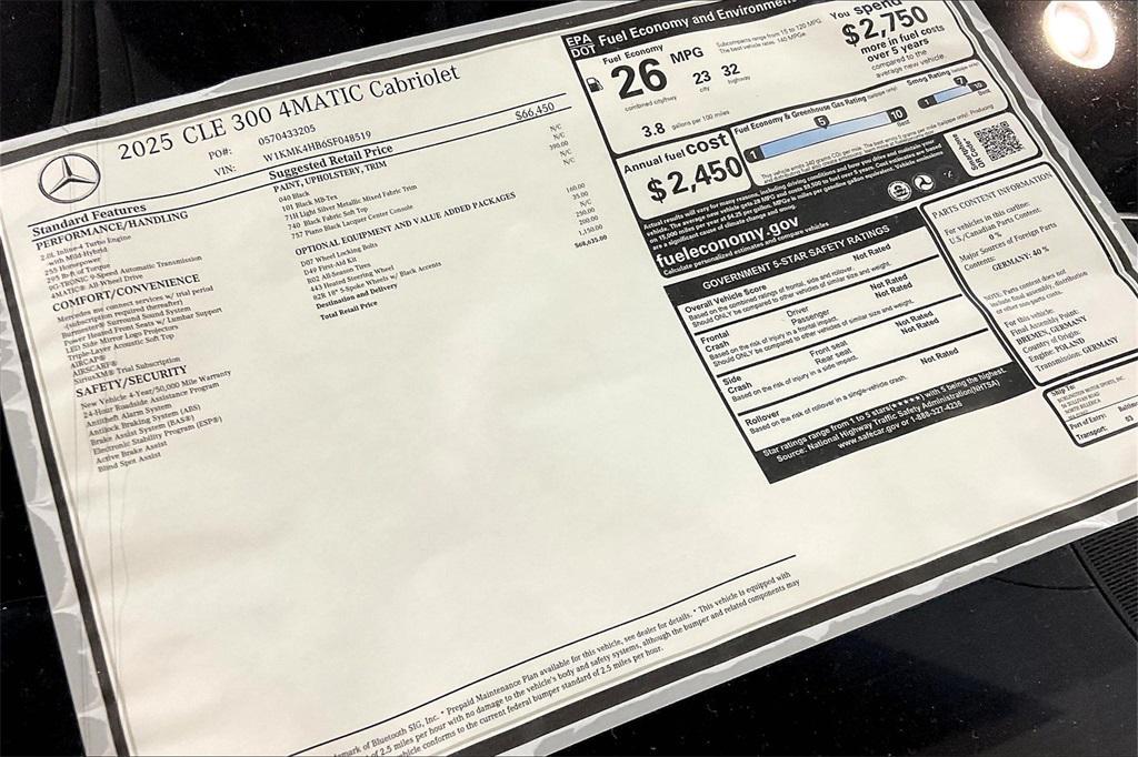 new 2025 Mercedes-Benz CLE 300 car, priced at $68,635