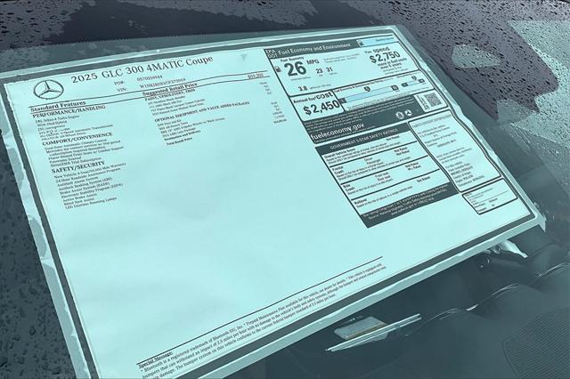 new 2025 Mercedes-Benz GLC 300 car, priced at $64,085