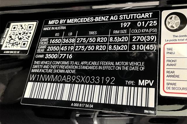 new 2025 Mercedes-Benz G-Class car, priced at $181,600