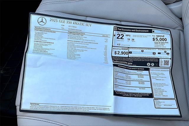 new 2025 Mercedes-Benz GLE 350 car, priced at $79,205
