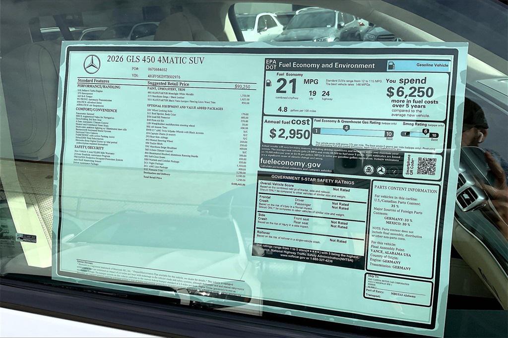 new 2026 Mercedes-Benz GLS 450 car, priced at $108,645