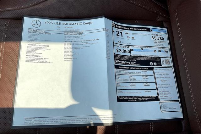 new 2025 Mercedes-Benz GLE 450 car, priced at $86,850