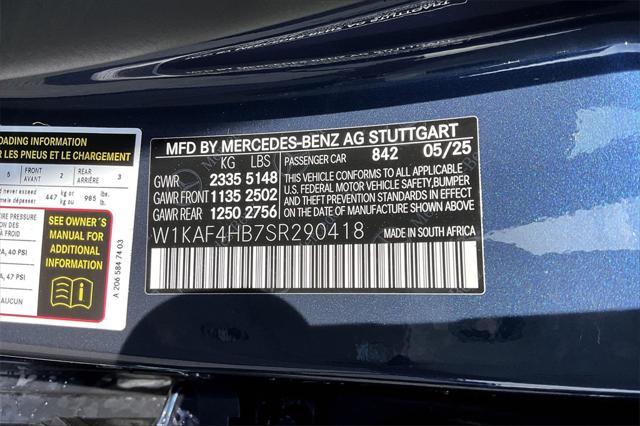 new 2025 Mercedes-Benz C-Class car, priced at $55,885