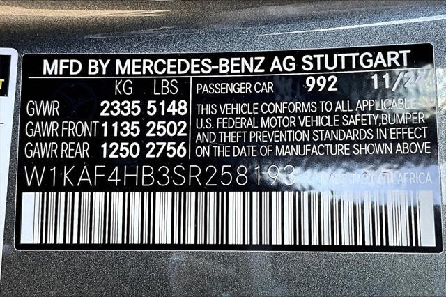 new 2025 Mercedes-Benz C-Class car, priced at $57,105