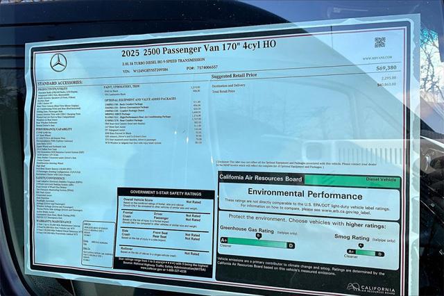 new 2025 Mercedes-Benz Sprinter 2500 car, priced at $80,863