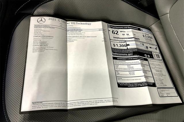 new 2025 Mercedes-Benz G-Class car, priced at $188,100