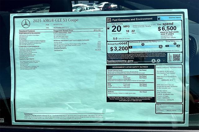 new 2025 Mercedes-Benz AMG GLE 53 car, priced at $94,785