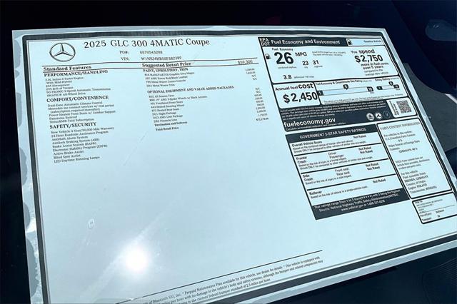 new 2025 Mercedes-Benz GLC 300 car, priced at $72,170