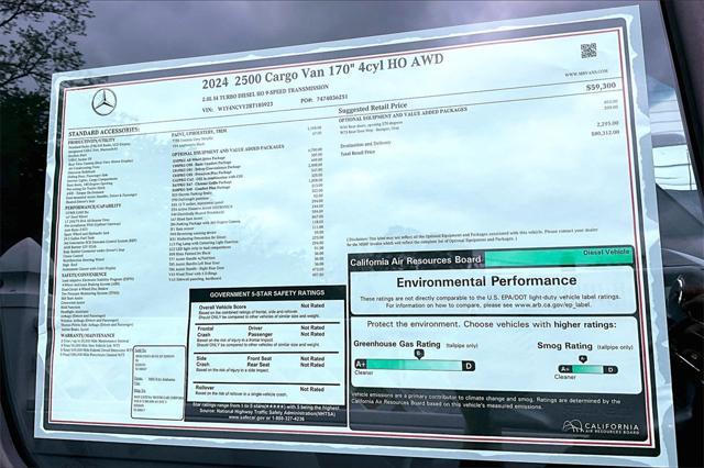 new 2024 Mercedes-Benz Sprinter 2500 car, priced at $80,312