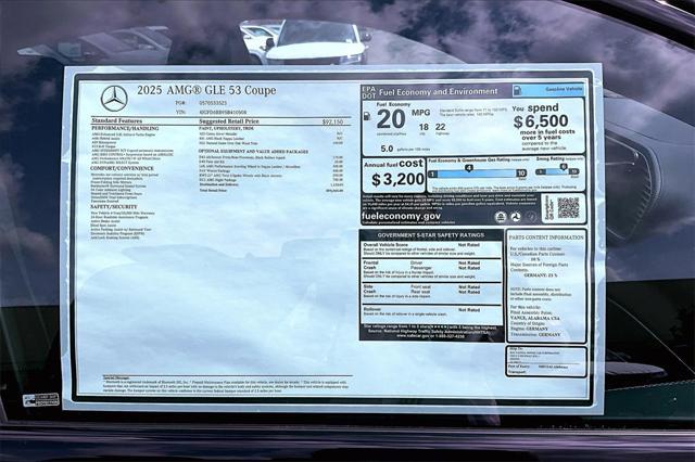 new 2025 Mercedes-Benz AMG GLE 53 car, priced at $95,565
